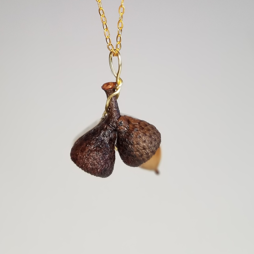 Real Acorn Necklace